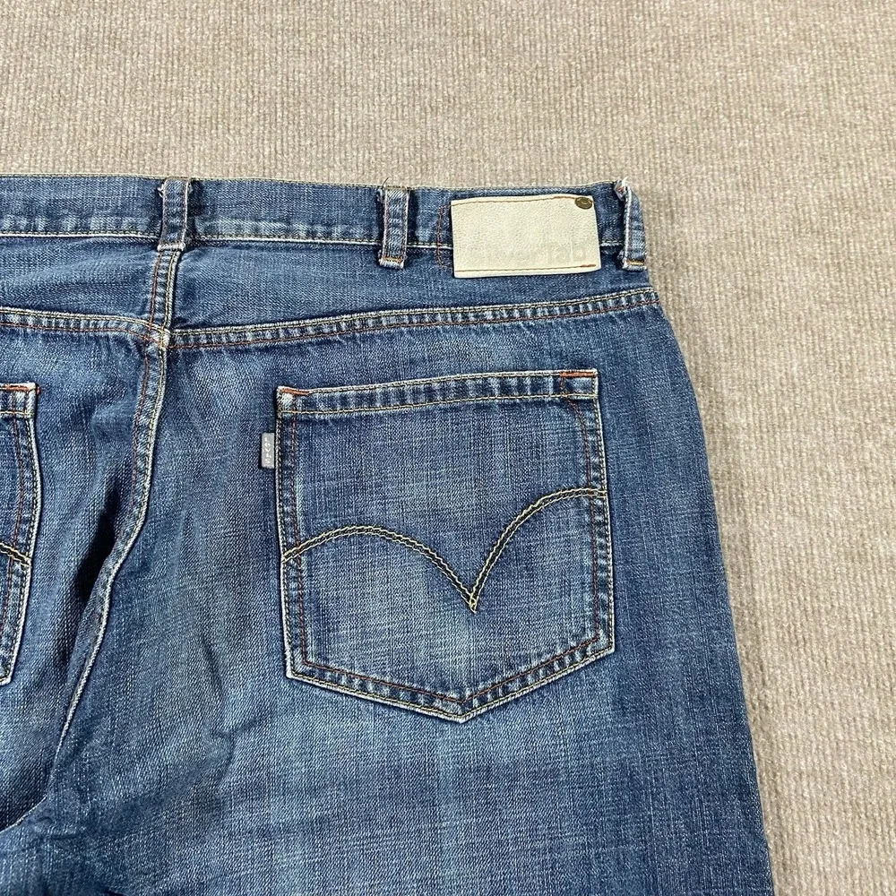 Levis Silvertab Jeans Mens 41x30 Baggy Fit Dark Wash Blue Denim Faded Skater Y2K